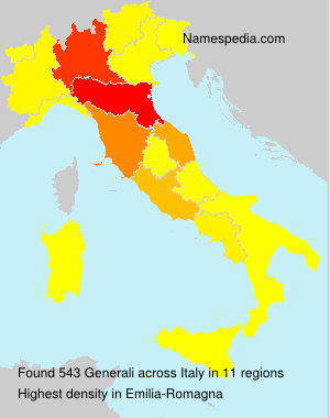 Surname Generali in Italy Surname Generali in Italy