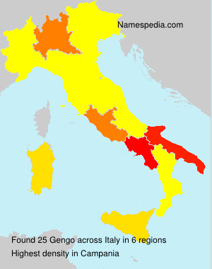 Surname Gengo in Italy Surname Gengo in Italy