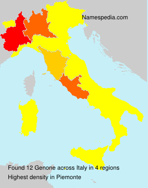 Surname Genone in Italy Surname Genone in Italy