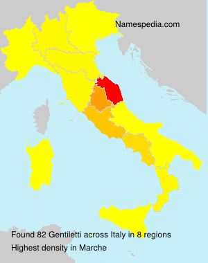 Surname Gentiletti in Italy Surname Gentiletti in Italy