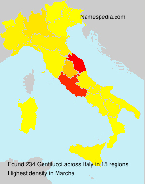 Surname Gentilucci in Italy Surname Gentilucci in Italy