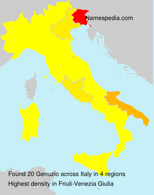 Surname Genuzio in Italy Surname Genuzio in Italy
