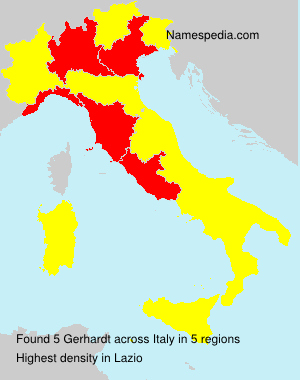 Surname Gerhardt in Italy Surname Gerhardt in Italy