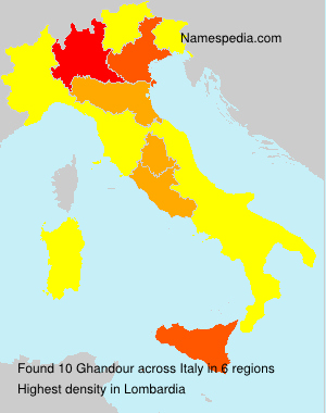 Surname Ghandour in Italy Surname Ghandour in Italy