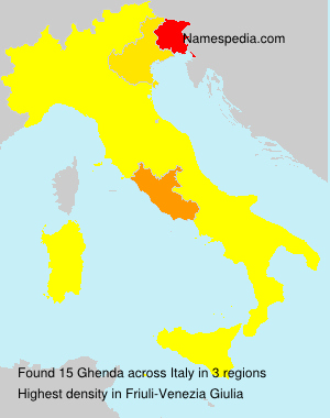 Surname Ghenda in Italy Surname Ghenda in Italy