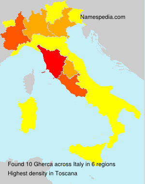 Surname Gherca in Italy Surname Gherca in Italy