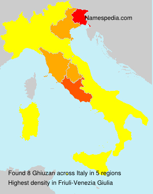 Surname Ghiuzan in Italy Surname Ghiuzan in Italy
