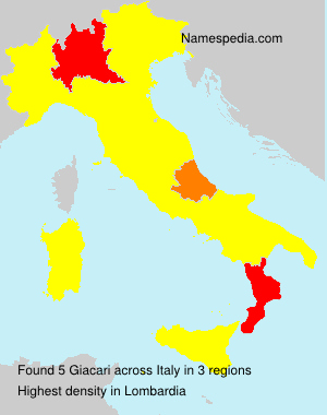 Surname Giacari in Italy Surname Giacari in Italy