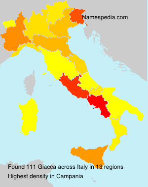 Surname Giacca in Italy Surname Giacca in Italy