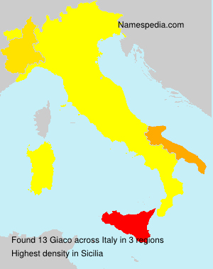 Surname Giaco in Italy Surname Giaco in Italy