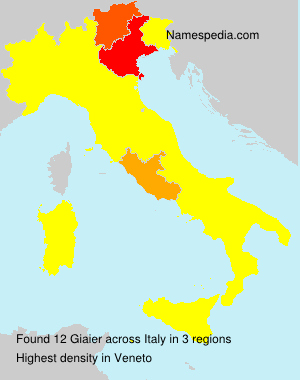 Surname Giaier in Italy Surname Giaier in Italy