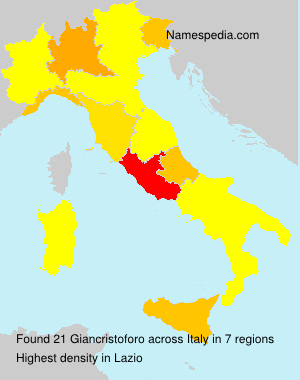 Surname Giancristoforo in Italy Surname Giancristoforo in Italy