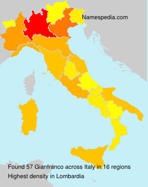 Surname Gianfranco in Italy Surname Gianfranco in Italy