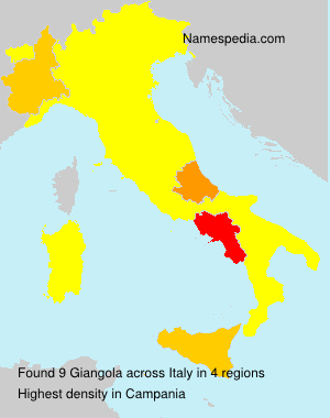 Surname Giangola in Italy Surname Giangola in Italy