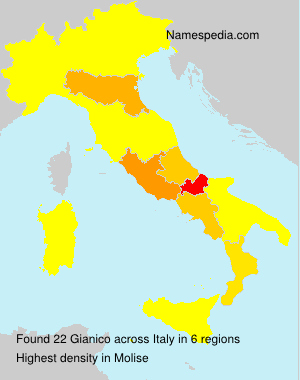Surname Gianico in Italy