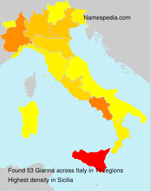Surname Gianna in Italy Surname Gianna in Italy