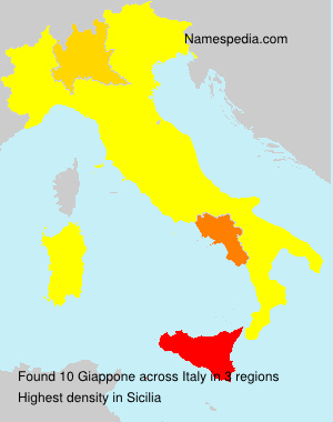 Surname Giappone in Italy Surname Giappone in Italy