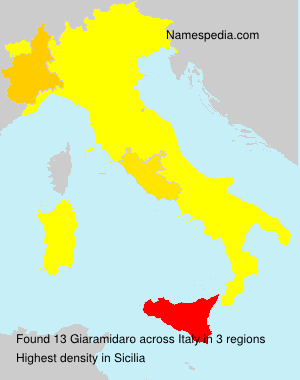 Surname Giaramidaro in Italy Surname Giaramidaro in Italy