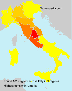 Surname Giglietti in Italy Surname Giglietti in Italy