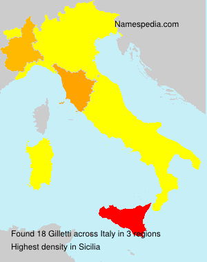 Surname Gilletti in Italy Surname Gilletti in Italy