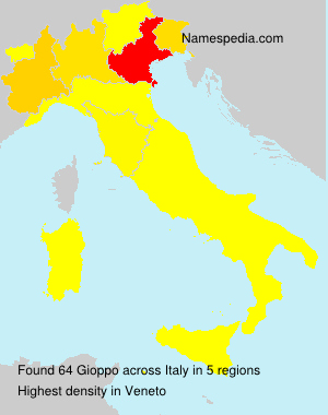 Surname Gioppo in Italy Surname Gioppo in Italy