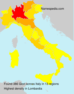 Surname Giori in Italy Surname Giori in Italy