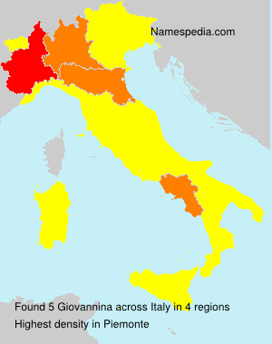 Surname Giovannina in Italy Surname Giovannina in Italy