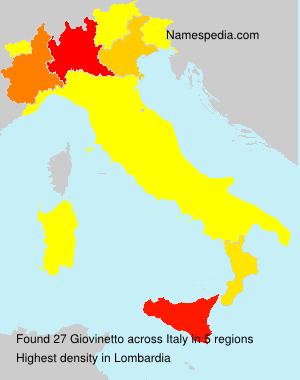 Surname Giovinetto in Italy Surname Giovinetto in Italy