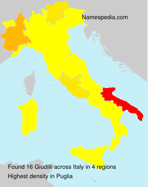 Surname Giudilli in Italy Surname Giudilli in Italy