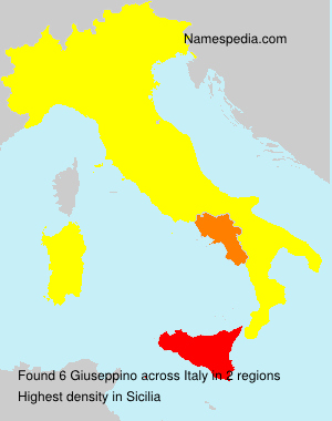 Surname Giuseppino in Italy Surname Giuseppino in Italy