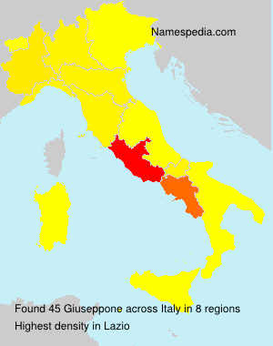 Surname Giuseppone in Italy Surname Giuseppone in Italy