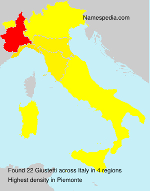 Surname Giustetti in Italy Surname Giustetti in Italy