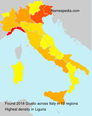 Surname Giusto in Italy Surname Giusto in Italy