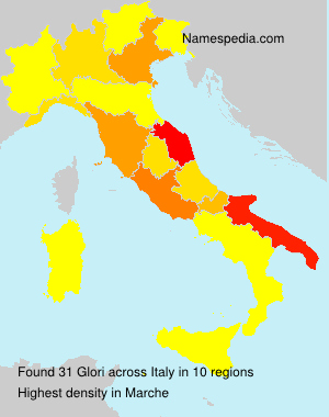 Surname Glori in Italy Surname Glori in Italy