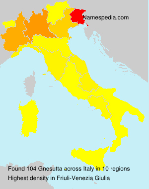 Surname Gnesutta in Italy Surname Gnesutta in Italy
