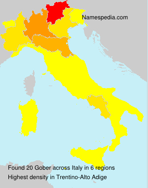 Surname Gober in Italy Surname Gober in Italy