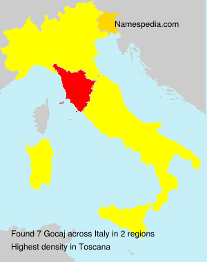 Surname Gocaj in Italy Surname Gocaj in Italy