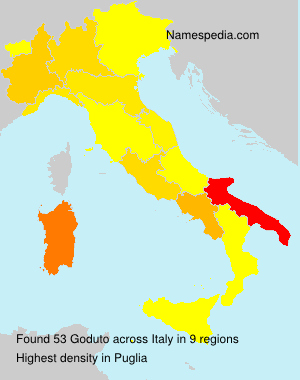 Surname Goduto in Italy Surname Goduto in Italy