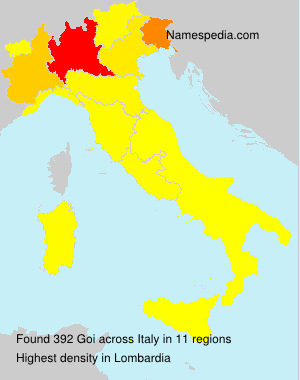 Surname Goi in Italy Surname Goi in Italy