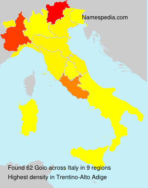 Surname Goio in Italy Surname Goio in Italy