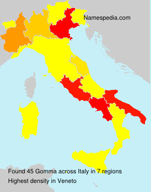 Surname Gomma in Italy Surname Gomma in Italy
