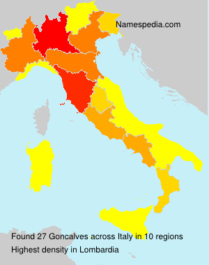Surname Goncalves in Italy Surname Goncalves in Italy