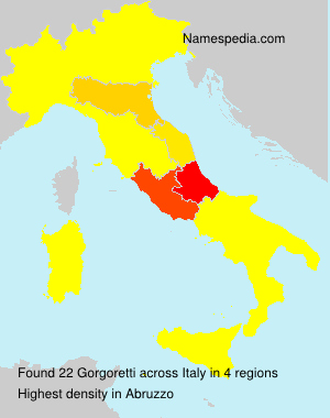 Surname Gorgoretti in Italy Surname Gorgoretti in Italy