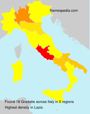 Surname Gradone in Italy Surname Gradone in Italy