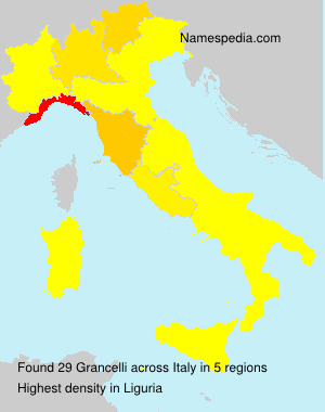 Surname Grancelli in Italy Surname Grancelli in Italy