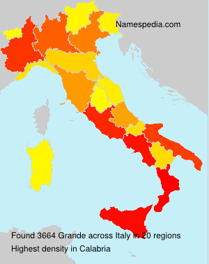 Surname Grande in Italy Surname Grande in Italy