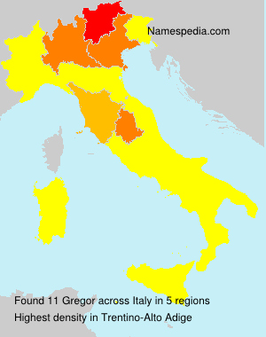 Surname Gregor in Italy Surname Gregor in Italy