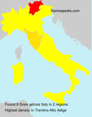 Surname Greis in Italy Surname Greis in Italy
