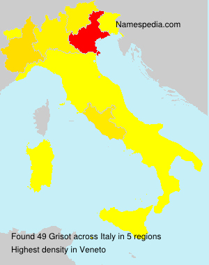 Surname Grisot in Italy Surname Grisot in Italy