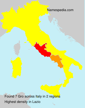 Surname Gro in Italy Surname Gro in Italy